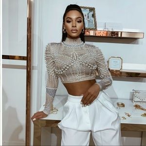 Pearls details top new with tag hard to find